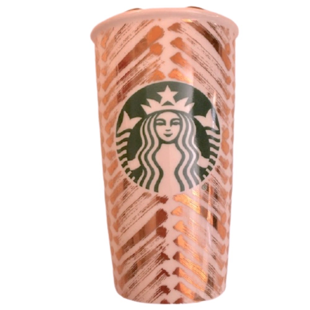 Starbucks Travel Tumbler 2015 Brushed Gold 12 oz
